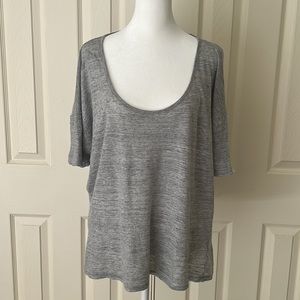 JCREW Relaxed Linen Scoop Neck T-shirt